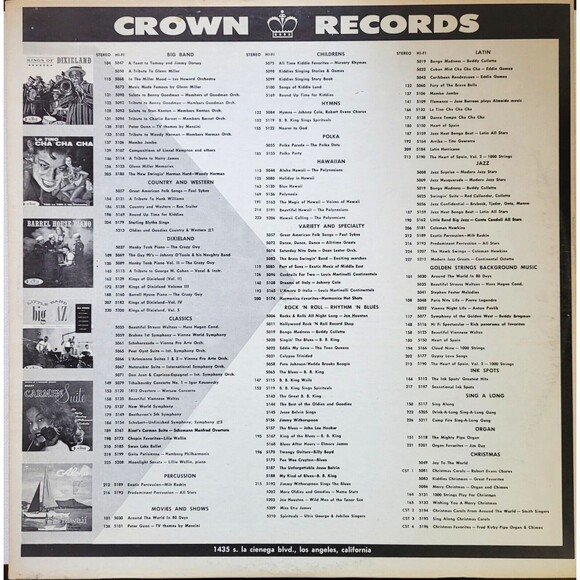 Johnny Cole & Robert Evans Chorus LP - Famous Christmas Carols - Crown Stereo - Picture 2 of 4